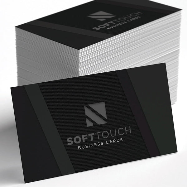 black soft touch business cards
