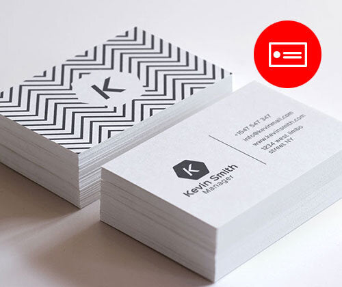 white glossy business cards with pattern